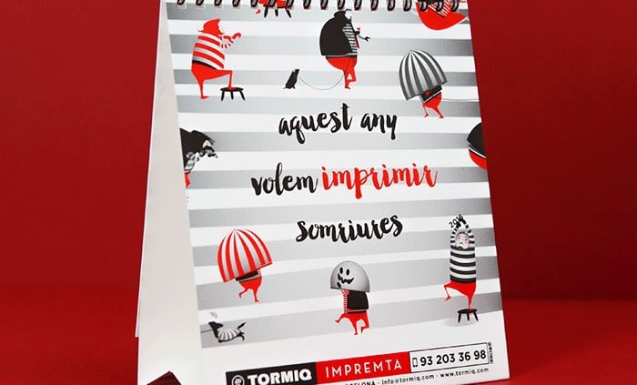 calendario, tormiq, imprenta, barcelona, 2016