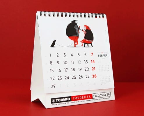 calendario, tormiq, imprenta, barcelona, 2016