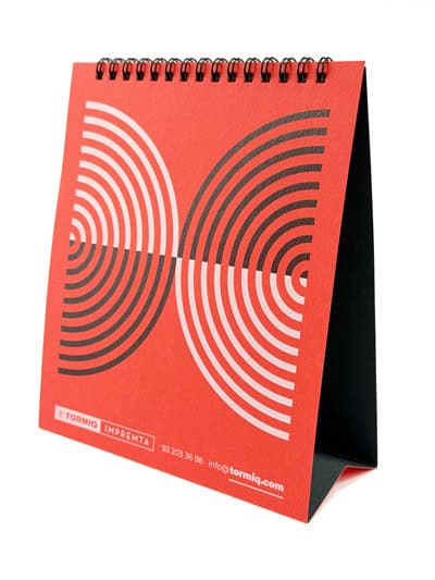 Calendari de sobretaula 2026 disseny Bauhaus imprès a Tormiq Barcelona