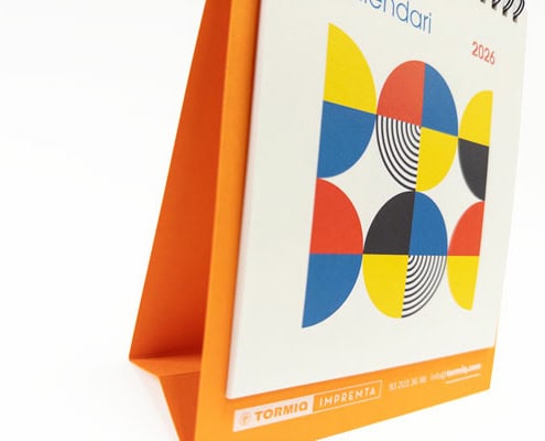 Calendari de sobretaula 2026 disseny Bauhaus imprès a Tormiq Barcelona