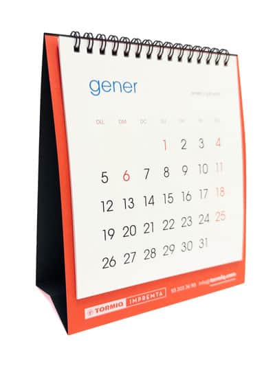 Calendari de sobretaula 2026 disseny Bauhaus imprès a Tormiq Barcelona